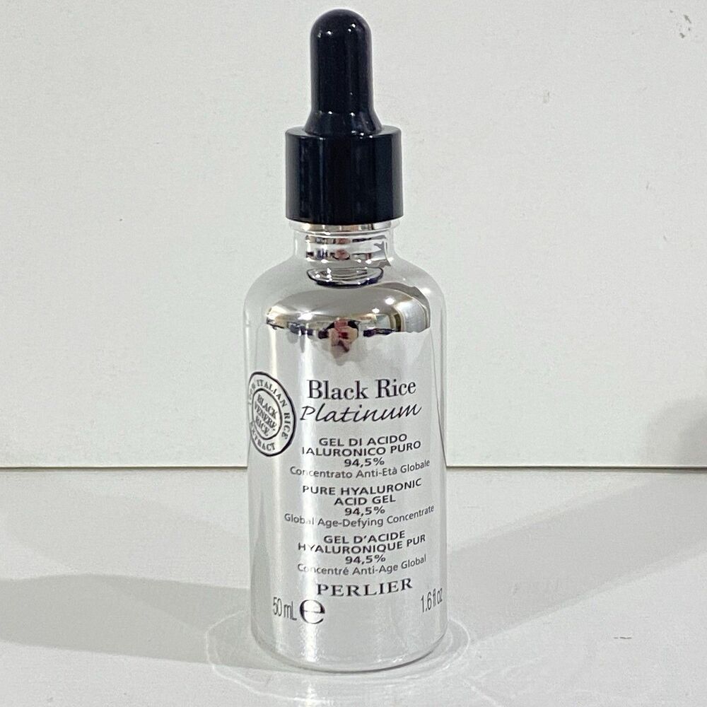 Perlier Black Rice Platinum Pure Hyaluronic Acid 94.5% 1.6oz. New Unsealed
